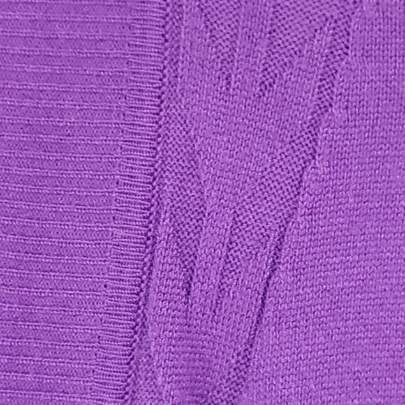 CJ Banks Purple Cardigan Sweater Cuffed Sleeve 1X Career Office - Picture 3 of 7